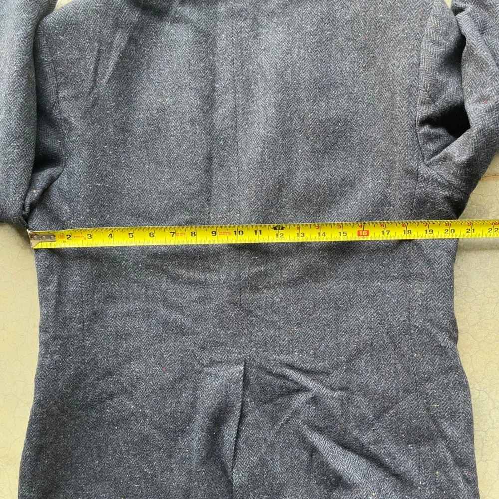 Farah Clothing Co Vintage Grey Herringbone Tweed Blazer Sport Coat Mens